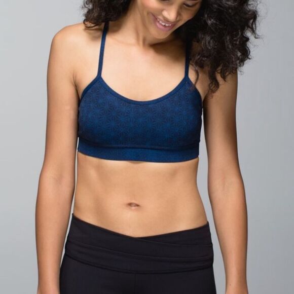 Lululemon Flow Y Bra IV Sashico Star / Cross Inkwell Rugged Blue - Picture 3 of 9